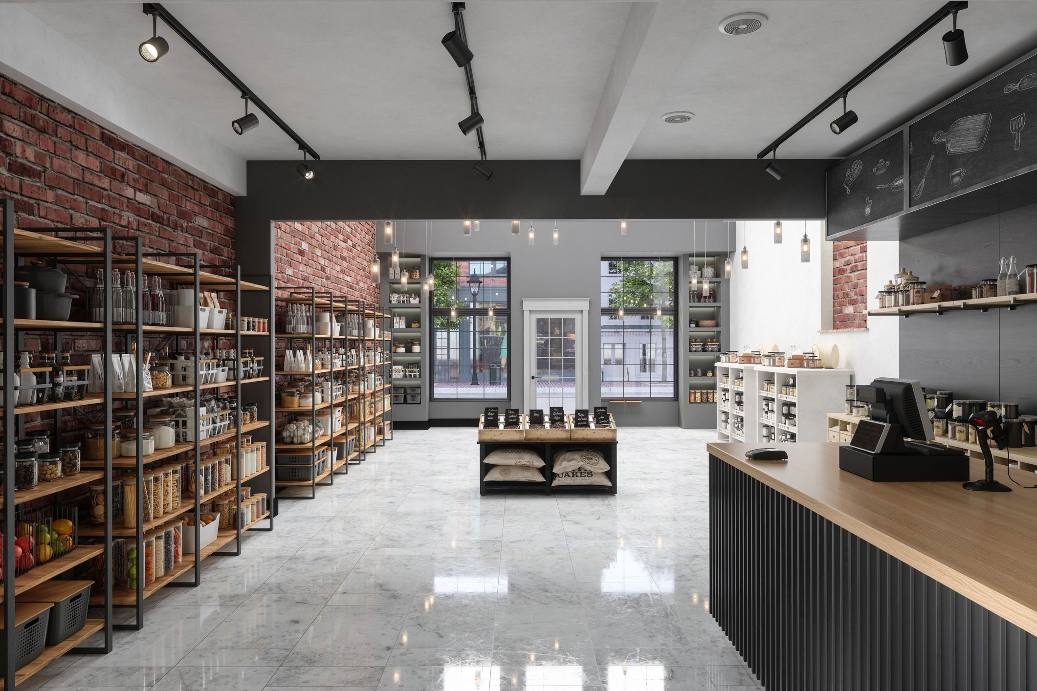 modern hemp dispensary interior
